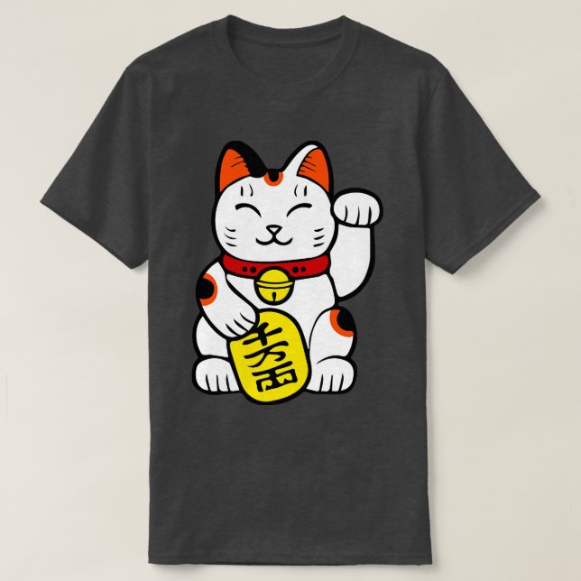 Niedlich Maneki Neko T-Shirt (Design vorne)