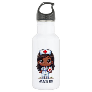 Niedlich Manga Black Nurse Brown Hair Personalisie Edelstahlflasche