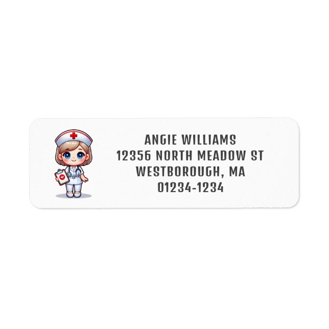 Niedlich Manga Nurse Red Hair Blue Eyes Custom (Vorne)