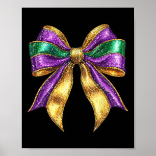 Niedlich Mardi Gras Fat Coquette Bow Dienstag Kind Poster