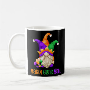 Niedlich Mardi Gras Gnome für Lehrer Yellow Mardi Kaffeetasse