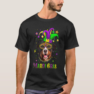 Niedlich Mardi Gras Karneval Bernese Berg Dog Mard T-Shirt