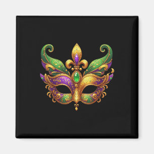 Niedlich Mardi Gras Mask Fun 2025 Mardi Gras Party Magnet