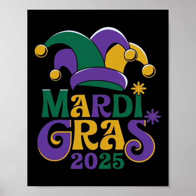 Niedlich Mardi Gras Mask Fun 2025 Poster (Vorne)