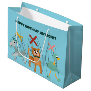 Niedlich Marionette Puppets Puppeteers Personalisi Große Geschenktüte