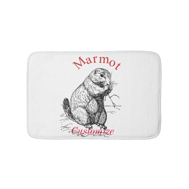 Niedlich Marmot Animal Thunder_Cove Badematte (Vorderseite)