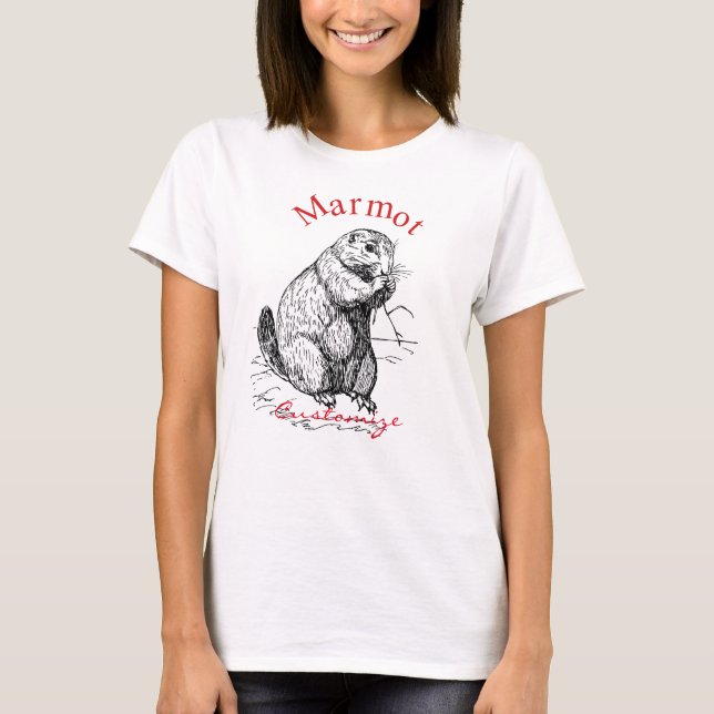 Niedlich Marmot Animal Thunder_Cove T-Shirt (Vorderseite)