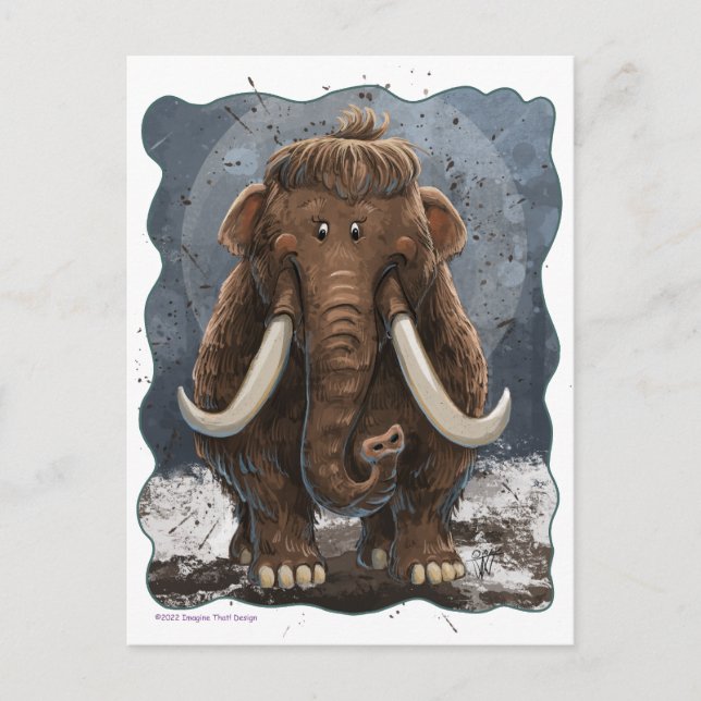Niedlich Mastodon Postkarte (Vorderseite)