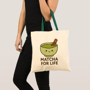 Niedlich Matcha Bowl Sticker Tragetasche