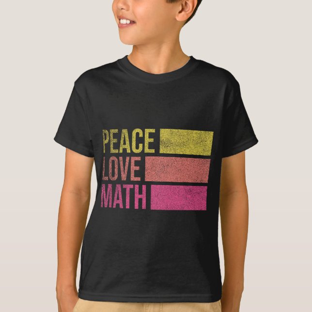 Niedlich Mathematik Lehrer Friedensmathematik der  T-Shirt (Vorderseite)