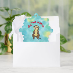 Niedlich Meerkat Baby First Christmas Paper Orname Ornament Karte