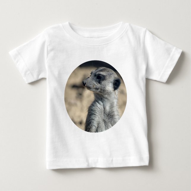 Niedlich Meerkat Baby T-shirt (Vorderseite)