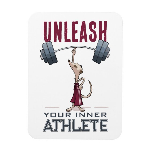 Niedlich Meerkat Entleash Your Inner Athlete Carto Magnet (Vertikal)