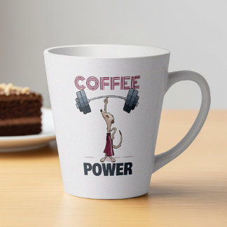 Niedlich Meerkat Kaffee Power Weightlift Cartoon Milchtasse