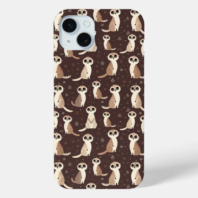 Niedlich Meerkat Muster Case-Mate iPhone Hülle (Rückseite)