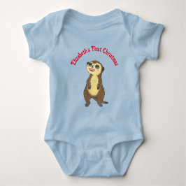 Niedlich Meerkat My First Christmas Baby Bodysuit Strampler