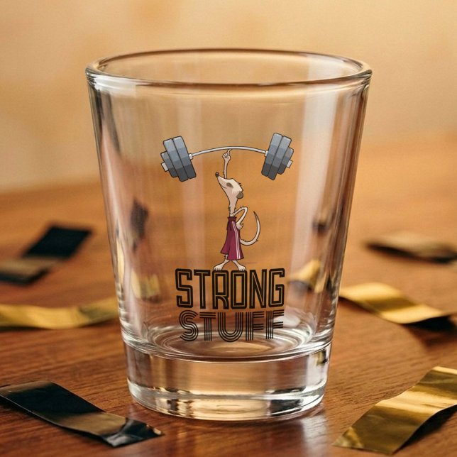 Niedlich Meerkat Strong Stuff Weightlift Cartoon Schnapsglas (Von Creator hochgeladen)