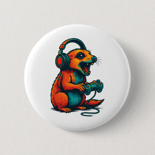 Niedlich Meerkat Video Game Controller Funny Gamer Button