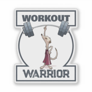 Niedlich Meerkat Workout Warrior Weightlift Cartoo Aufkleber