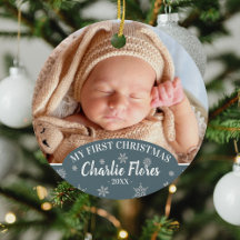 Niedlich Mein erstes Weihnachts-Baby-Foto, Name &