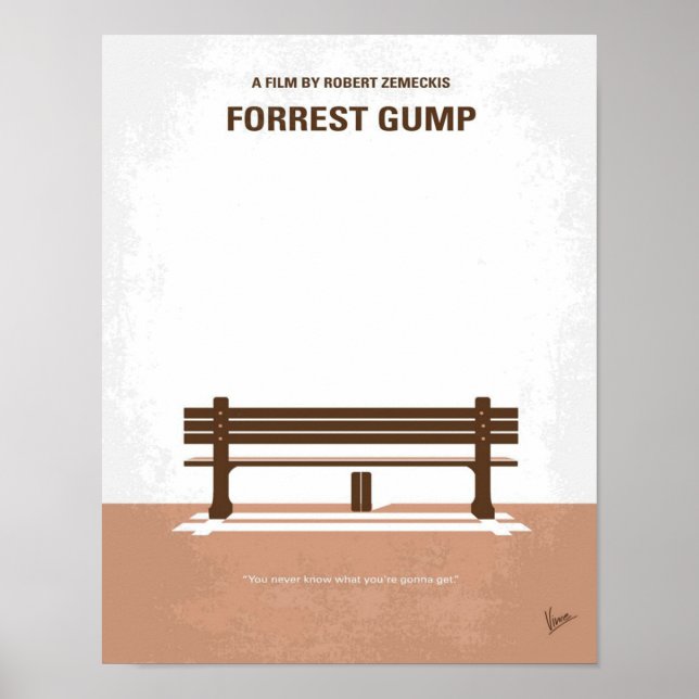 Niedlich mein Forrest Gump Minimaler Movie Poster  (Vorne)