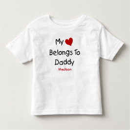 Niedlich mein Herz gehört zu Daddy Baby Bodysuit Kleinkind T-shirt