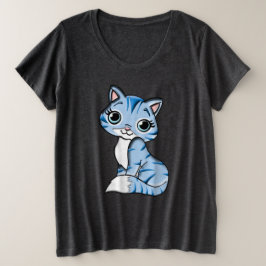 Niedlich Meow Große Größe T-Shirt
