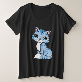 Niedlich Meow Große Größe T-Shirt