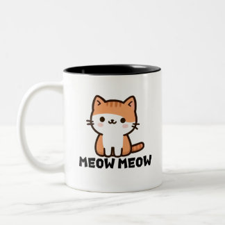 Niedlich Meow Meow Cup Zweifarbige Tasse