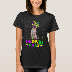 Niedlich Meowdi Gras Tonkinese Katze Karneval Mask T-Shirt