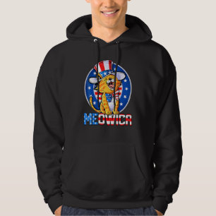 Niedlich Meowica 4. Juli Katze US-amerikanische Fl Hoodie