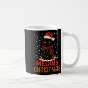 Niedlich Meowy Weihnachten Weihnachtsmannmütze Fun Kaffeetasse