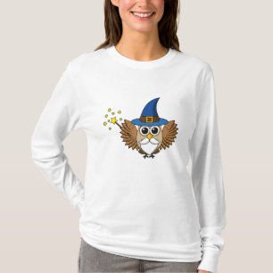 Niedlich Merlin the Wizard Owl Cartoon T-Shirt