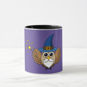 Niedlich Merlin the Wizard Owl Cartoon Tasse