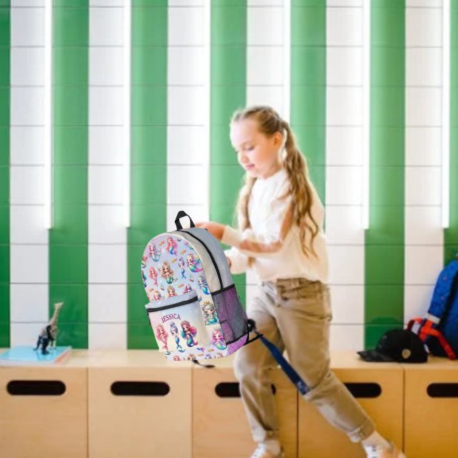 Niedlich Mermaid 5. Personalisierte Bezeichnung Bedruckter Rucksack (Von Creator hochgeladen)