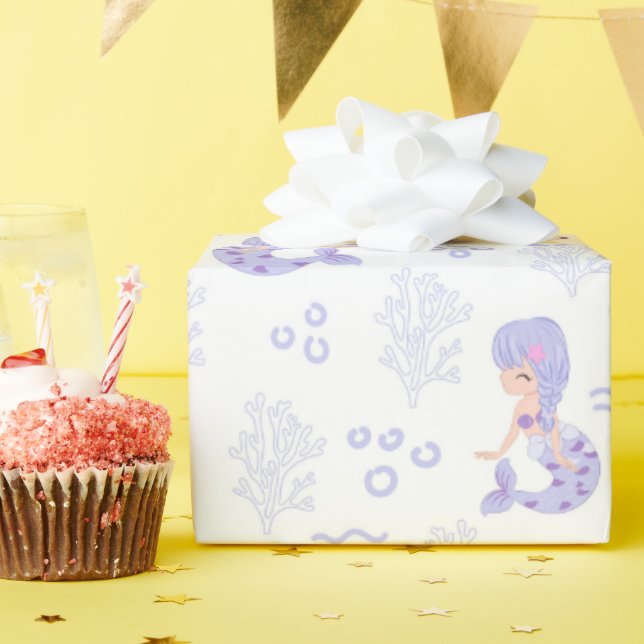 Niedlich Mermaid Adventure Geschenkpapier (Geburtstagsparty)