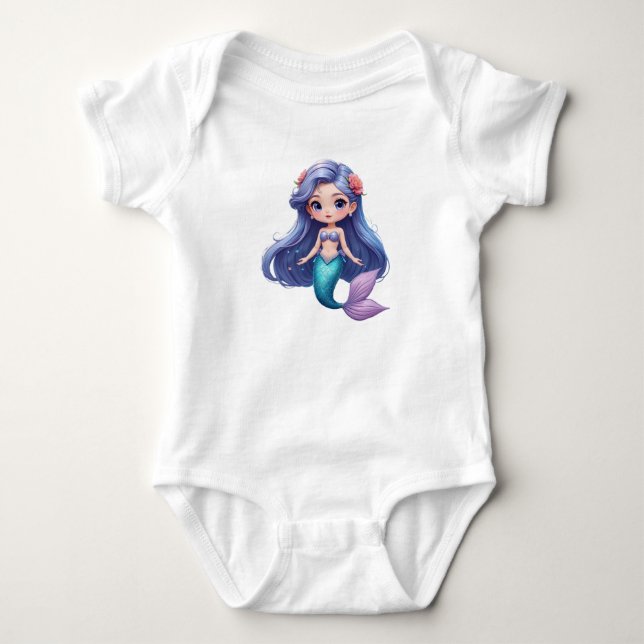 Niedlich Mermaid Baby Strampler (Vorderseite)