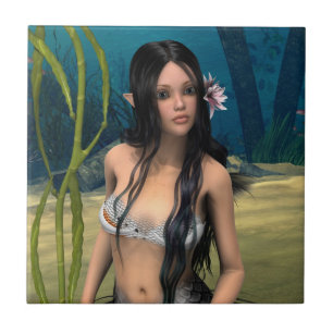 Niedlich Mermaid Fliese