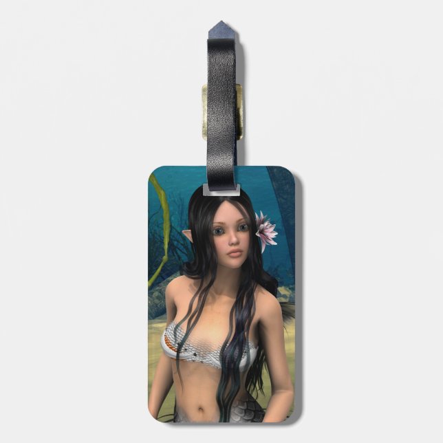Niedlich Mermaid Gepäckanhänger (Rückseite vertikal)