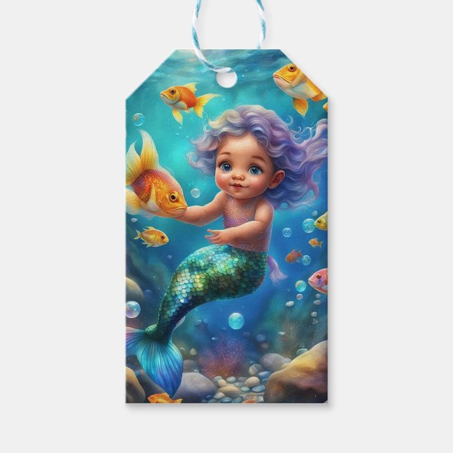 Niedlich Mermaid Geschenkanhänger (Vorderseite)