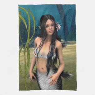 Niedlich Mermaid Geschirrtuch