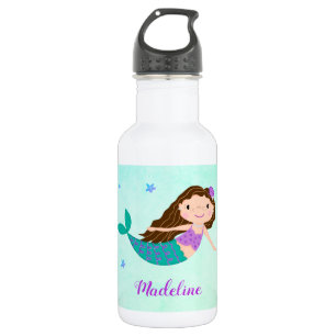 Niedlich Mermaid Lila Glitzer Aqua Edelstahlflasche