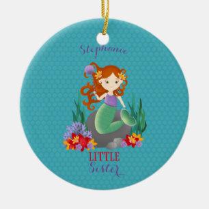 Niedlich Mermaid Little Sister Keramik Ornament