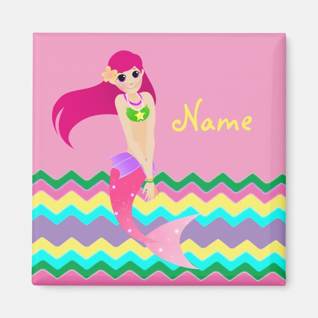 Niedlich Mermaid Magnet (Vorne)