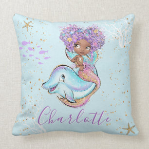 Niedlich Mermaid Personalisiert Girl Baby Kissen