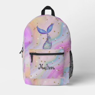 Niedlich Mermaid Schwanz Pastel Bedruckter Rucksack