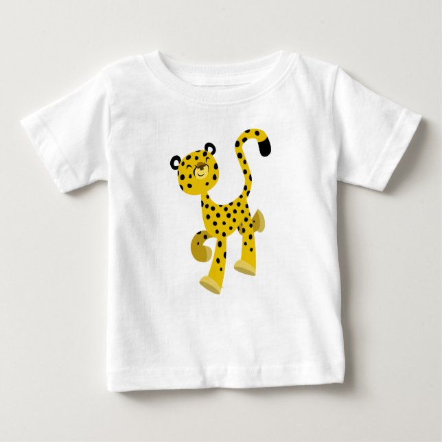 Niedlich Merry Cartoon Cheetah Baby T - Shirt (Vorderseite)