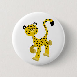 Niedlich Merry Cartoon Cheetah Button