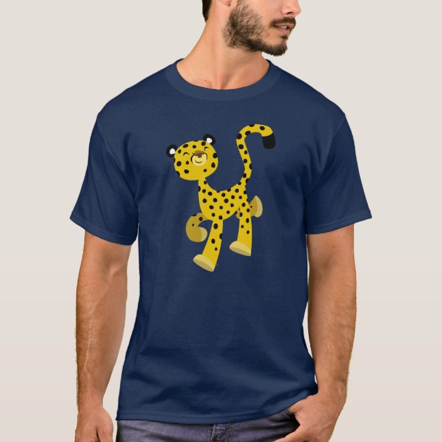 Niedlich Merry Cartoon Cheetah T - Shirt (Vorderseite)