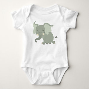 Niedlich Merry Cartoon Elephant Baby Apparel Strampler